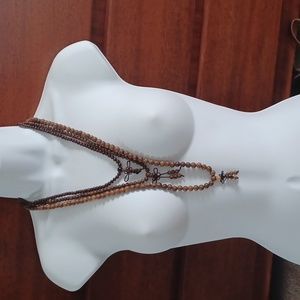 Wood bead set of 3 necklaces